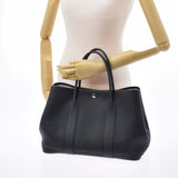 HERMES エルメス ガーデンパーティ PM 黒 パラジウム金具 C刻印(2018年頃) ユニセックス ネゴンダ ハンドバッグ Aランク 中古 銀蔵