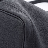 HERMES エルメス ガーデンパーティ PM 黒 パラジウム金具 C刻印(2018年頃) ユニセックス ネゴンダ ハンドバッグ Aランク 中古 銀蔵