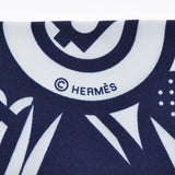 HERMES エルメス ツイリー 新タグ 紺/白 レディース シルク100％ スカーフ 新同 中古 銀蔵