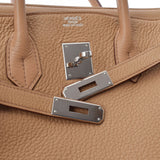 HERMES エルメス バーキン 35 タバックキャメル シルバー金具 □L刻印(2008年頃) ユニセックス トリヨンクレマンス ハンドバッグ Aランク 中古 銀蔵