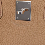 HERMES エルメス バーキン 35 タバックキャメル シルバー金具 □L刻印(2008年頃) ユニセックス トリヨンクレマンス ハンドバッグ Aランク 中古 銀蔵