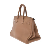 HERMES エルメス バーキン 35 タバックキャメル シルバー金具 □L刻印(2008年頃) ユニセックス トリヨンクレマンス ハンドバッグ Aランク 中古 銀蔵