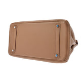 HERMES エルメス バーキン 35 タバックキャメル シルバー金具 □L刻印(2008年頃) ユニセックス トリヨンクレマンス ハンドバッグ Aランク 中古 銀蔵