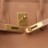 HERMES エルメス バーキン 35 ナチュラル ゴールド金具 □C刻印(1999年頃) ユニセックス クシュベル ハンドバッグ ABランク 中古 銀蔵