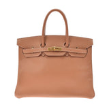 HERMES エルメス バーキン 35 ナチュラル ゴールド金具 □C刻印(1999年頃) ユニセックス クシュベル ハンドバッグ ABランク 中古 銀蔵