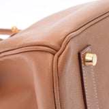 HERMES エルメス バーキン 35 ナチュラル ゴールド金具 □C刻印(1999年頃) ユニセックス クシュベル ハンドバッグ ABランク 中古 銀蔵