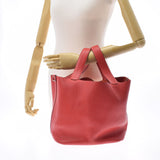 HERMES エルメス ピコタンロック GM ルージュカザック シルバー金具 A刻印(2017年頃) レディース トリヨンクレマンス ハンドバッグ ABランク 中古 銀蔵