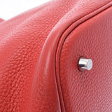 HERMES エルメス ピコタンロック GM ルージュカザック シルバー金具 A刻印(2017年頃) レディース トリヨンクレマンス ハンドバッグ ABランク 中古 銀蔵