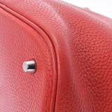 HERMES エルメス ピコタンロック GM ルージュカザック シルバー金具 A刻印(2017年頃) レディース トリヨンクレマンス ハンドバッグ ABランク 中古 銀蔵