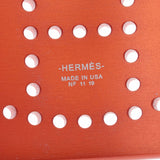 HERMES エルメス カフ パンチング エヴリン オレンジ ユニセックス アルミ ブレスレット 未使用 銀蔵