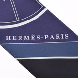 HERMES エルメス ツイリー SPRINGS SPRINGS BAGUE 白/ネイビー レディース シルク100％ スカーフ 新品 銀蔵