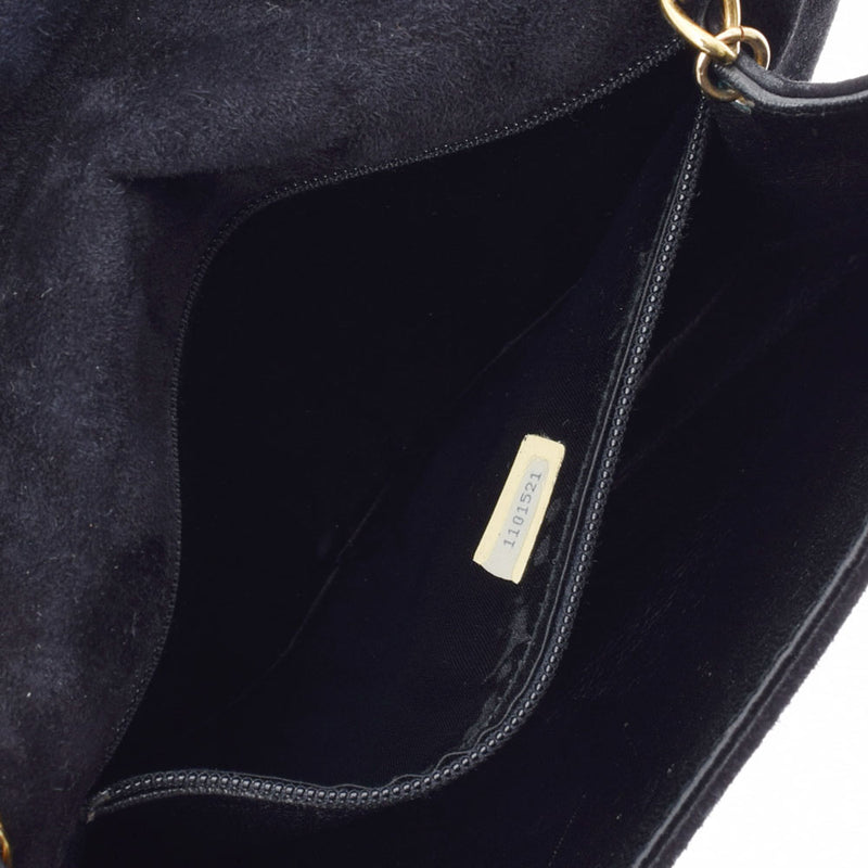 CHANEL シャネル マトラッセ マトラッセ ミニチェーンショルダー 黒 ゴールド金具 レディース スウェード ショルダーバッグ Bランク 中古 銀蔵