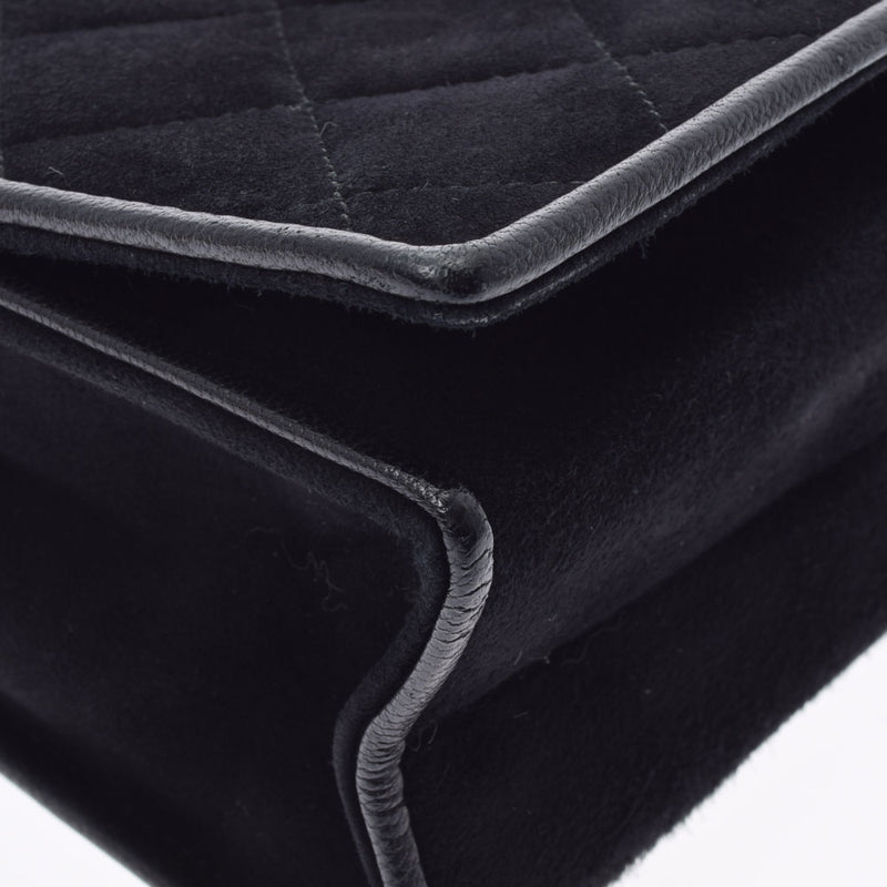 CHANEL シャネル マトラッセ マトラッセ ミニチェーンショルダー 黒 ゴールド金具 レディース スウェード ショルダーバッグ Bランク 中古 銀蔵