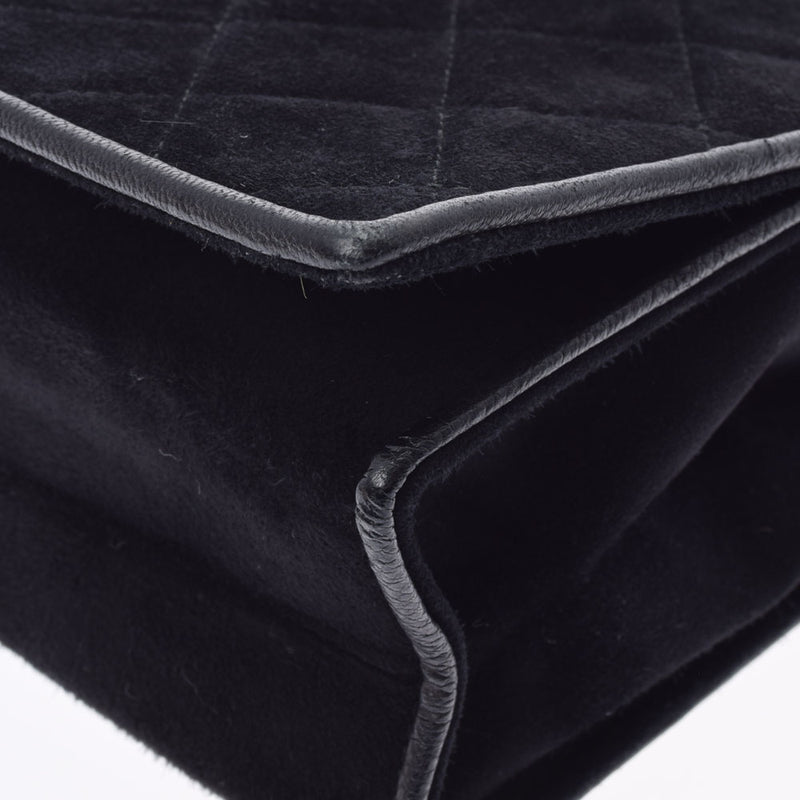 CHANEL シャネル マトラッセ マトラッセ ミニチェーンショルダー 黒 ゴールド金具 レディース スウェード ショルダーバッグ Bランク 中古 銀蔵