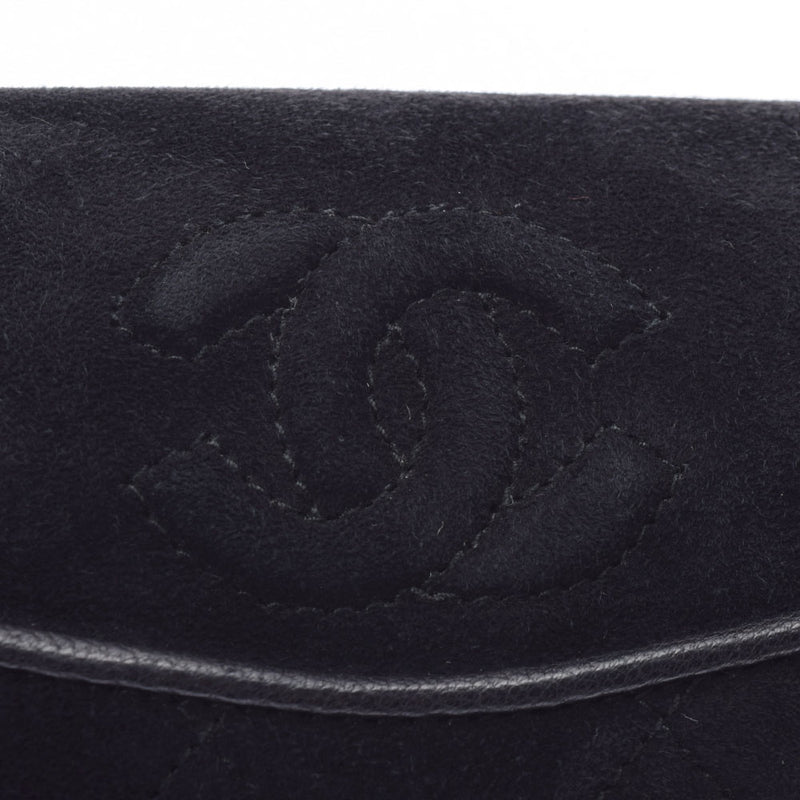 CHANEL シャネル マトラッセ マトラッセ ミニチェーンショルダー 黒 ゴールド金具 レディース スウェード ショルダーバッグ Bランク 中古 銀蔵