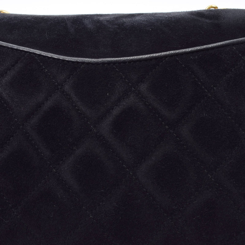 CHANEL シャネル マトラッセ マトラッセ ミニチェーンショルダー 黒 ゴールド金具 レディース スウェード ショルダーバッグ Bランク 中古 銀蔵