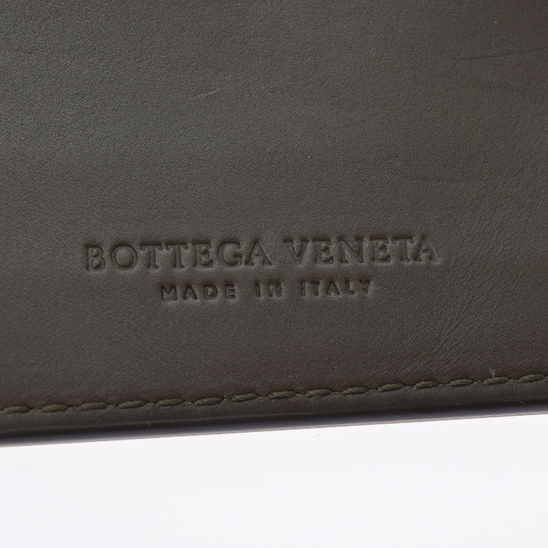 BOTTEGAVENETA ボッテガヴェネタ カーキ系 ユニセックス カーフ カードケース ABランク 中古 銀蔵