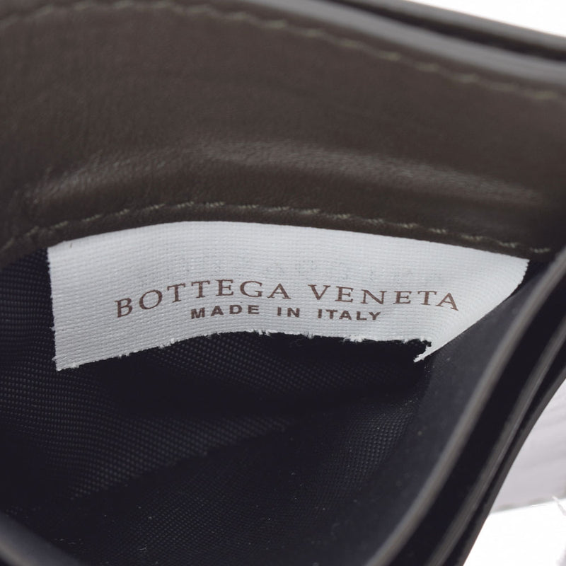 BOTTEGAVENETA ボッテガヴェネタ カーキ系 ユニセックス カーフ カードケース ABランク 中古 銀蔵