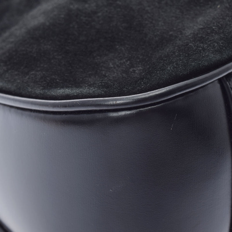 GUCCI グッチ ワンショルダー バンブー セールマーク 黒 0018638 レディース カーフ スエード ショルダーバッグ ABランク 中古 銀蔵