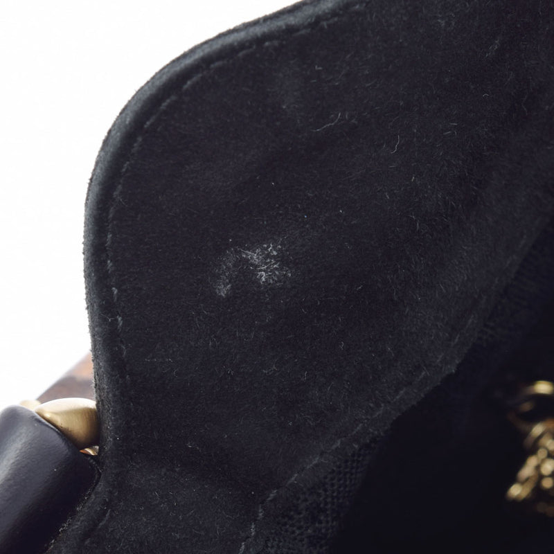 GUCCI グッチ ワンショルダー バンブー セールマーク 黒 0018638 レディース カーフ スエード ショルダーバッグ ABランク 中古 銀蔵