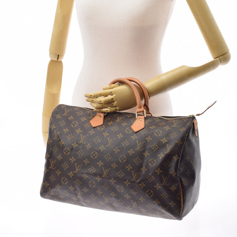 LOUIS VUITTON ルイヴィトン モノグラム スピーディ40 ブラウン M41522 ユニセックス モノグラムキャンバス  ハンドバッグ ABランク 中古 銀蔵