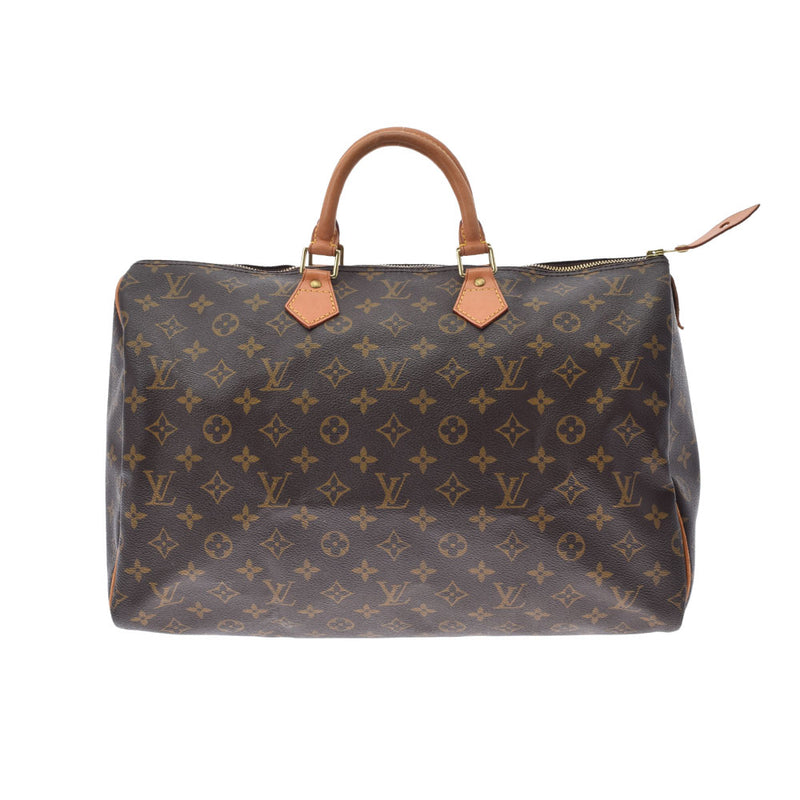 LOUIS VUITTON ルイヴィトン モノグラム スピーディ40 ブラウン M41522 ユニセックス モノグラムキャンバス  ハンドバッグ ABランク 中古 銀蔵