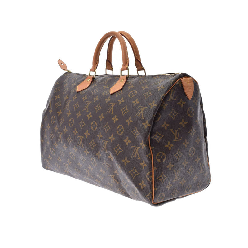 LOUIS VUITTON ルイヴィトン モノグラム スピーディ40 ブラウン M41522 ユニセックス モノグラムキャンバス  ハンドバッグ ABランク 中古 銀蔵