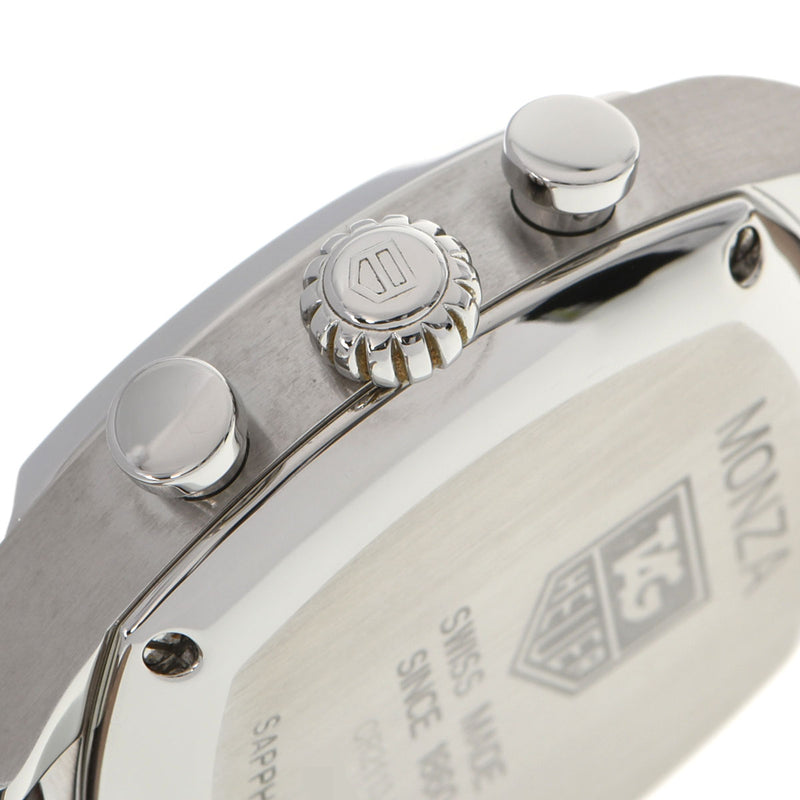 TAG HEUER タグホイヤー モンツァ CR2113-0 メンズ SS/革 腕時計 自動巻き ブラック文字盤 Aランク 中古 銀蔵