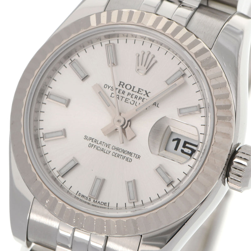 ROLEX ロレックス デイトジャスト 179174 レディース SS/WG 腕時計 自動巻き シルバー文字盤 Aランク 中古 銀蔵