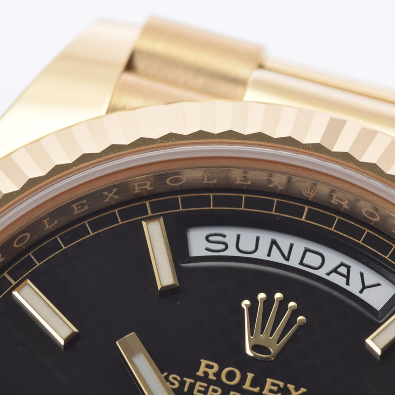 【現金特価】ROLEX ロレックス デイデイト40 228238 メンズ YG 腕時計 自動巻き ブラック文字盤 未使用 銀蔵