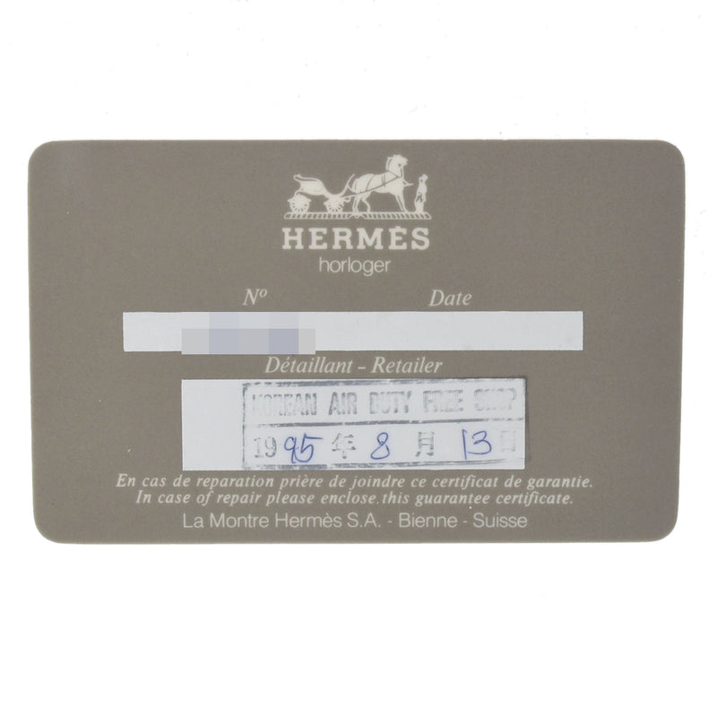 HERMES エルメス ケリーウォッチ レディース GP/革 腕時計 クオーツ ゴールド文字盤 Aランク 中古 銀蔵