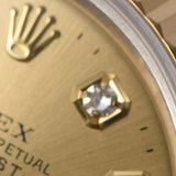 ROLEX ロレックス デイトジャスト 10Pダイヤ 69173G レディース YG/SS 腕時計 自動巻き シャンパン文字盤 Aランク 中古 銀蔵