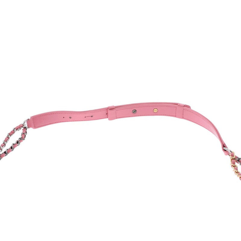 CHANEL シャネル ガブリエル チェーン ピンク レディース ラムスキン ショルダーバッグ 新同 中古 銀蔵