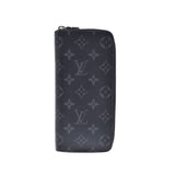 LOUIS VUITTON ルイヴィトン モノグラム エクリプス ジッピーウォレットヴェルティカル 黒/グレー M62295 メンズ モノグラムキャンバス 長財布 ABランク 中古 銀蔵