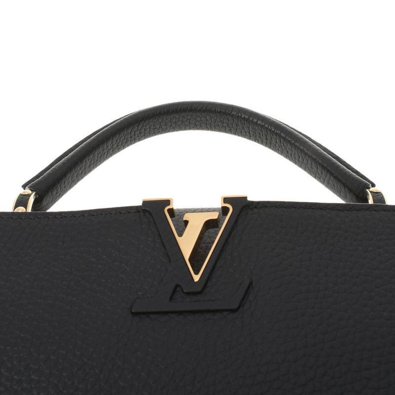 未使用 展示品 ルイ ヴィトン LOUIS VUITTON カプシーヌ BB 2way ハンド ショルダー バッグ トリヨンレザー ブラック M94755 RFID VLP 90193646ゴールド