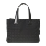 CHANEL シャネル ニュートラベルライン トートMM 黒 レディース ナイロン レザー ハンドバッグ Aランク 中古 銀蔵