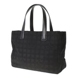 CHANEL シャネル ニュートラベルライン トートMM 黒 レディース ナイロン レザー ハンドバッグ Aランク 中古 銀蔵