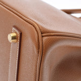 HERMES エルメス バーキン 35 ゴールド ゴールド金具 □B刻印(1998年頃) ユニセックス クシュベル ハンドバッグ ABランク 中古 銀蔵