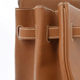 HERMES エルメス バーキン 35 ゴールド ゴールド金具 □B刻印(1998年頃) ユニセックス クシュベル ハンドバッグ ABランク 中古 銀蔵