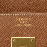HERMES エルメス バーキン 35 ゴールド ゴールド金具 □B刻印(1998年頃) ユニセックス クシュベル ハンドバッグ ABランク 中古 銀蔵