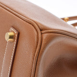 HERMES エルメス バーキン 35 ゴールド ゴールド金具 □B刻印(1998年頃) ユニセックス クシュベル ハンドバッグ ABランク 中古 銀蔵
