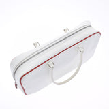 HERMES エルメス プリュム エラン  白/赤 シルバー金具 □H刻印(2004年頃) レディース ヴォーエプソン ハンドバッグ ABランク 中古 銀蔵