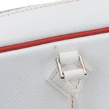 HERMES エルメス プリュム エラン  白/赤 シルバー金具 □H刻印(2004年頃) レディース ヴォーエプソン ハンドバッグ ABランク 中古 銀蔵