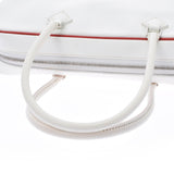 HERMES エルメス プリュム エラン  白/赤 シルバー金具 □H刻印(2004年頃) レディース ヴォーエプソン ハンドバッグ ABランク 中古 銀蔵