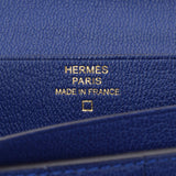 HERMES エルメス ベアン スフレ  ブルーエレクトリック ゴールド金具 A刻印(2017年頃) レディース アリゲーター 長財布 ABランク 中古 銀蔵