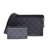 LOUIS VUITTON ルイヴィトン モノグラム エクリプスガストン ウエアラブル ウォレット 黒/グレー M81124 メンズ モノグラムキャンバス ショルダーバッグ Aランク 中古 銀蔵