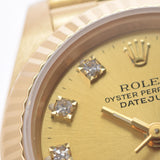 ROLEX ロレックス デイトジャスト 10Pダイヤ 69178G レディース YG 腕時計 自動巻き シャンパン文字盤 Aランク 中古 銀蔵