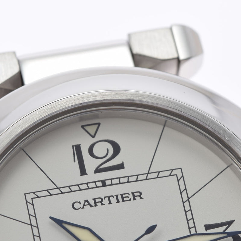 CARTIER カルティエ パシャC ビッグデイト W31055M7 ボーイズ SS 腕時計 自動巻き 白文字盤 Aランク 中古 銀蔵