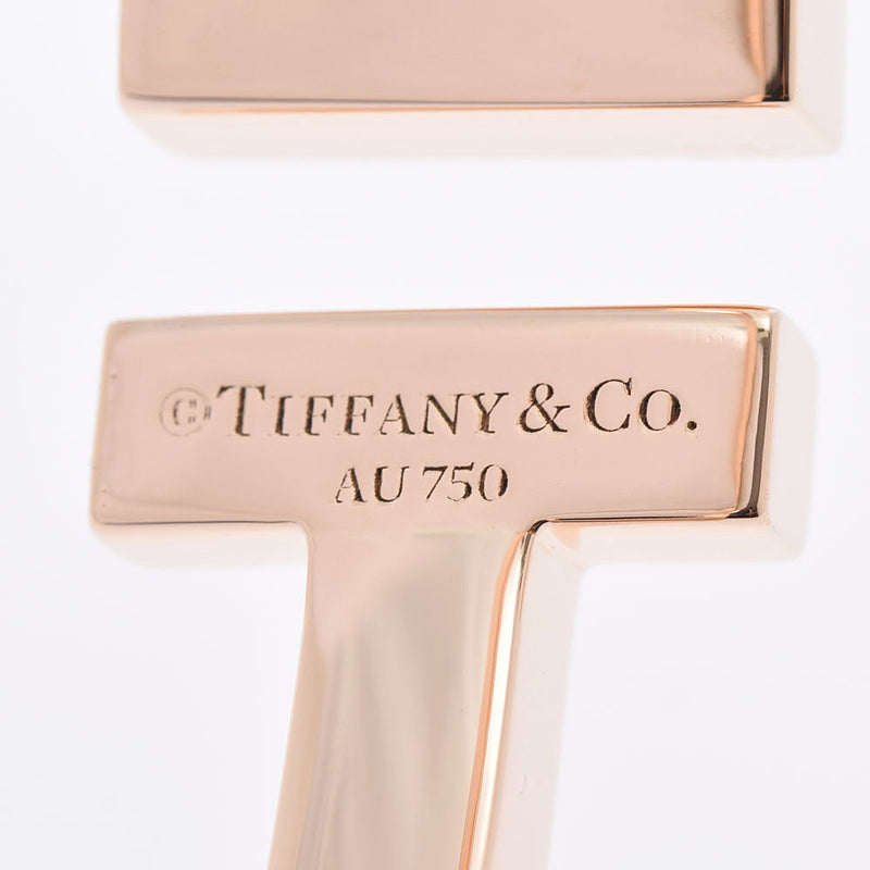 TIFFANY&Co. ティファニー Tスクエア バングル サイズL メンズ K18PG ブレスレット Aランク 中古 銀蔵