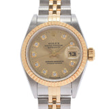 ROLEX ロレックス デイトジャスト 10Pダイヤ 69173G レディース YG/SS 腕時計 自動巻き シャンパン文字盤 Aランク 中古 銀蔵